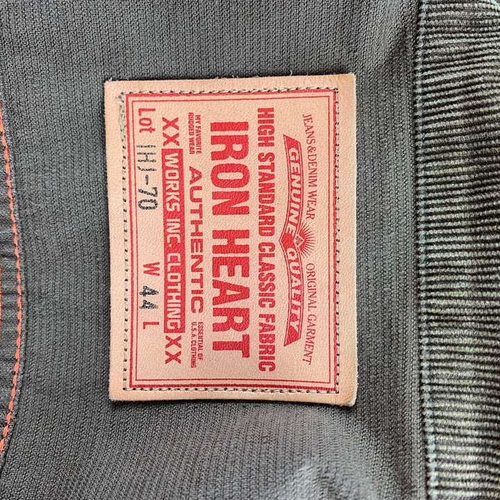 IRON HEART Size 44 Brown Corduroy Cotton Trucker Jacket