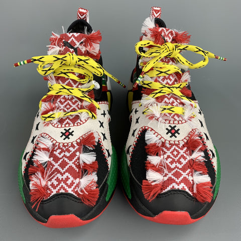 PUMA x JAHNKOY Size 10.5 Multi-Color Mixed Materials Lace Up Sneakers