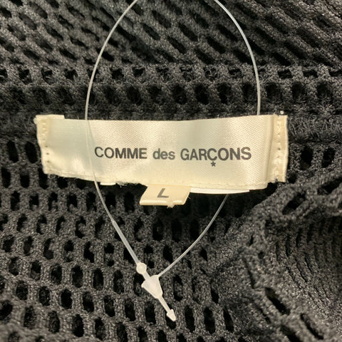 COMME des GARCONS Vestido evasé de malla negro talla L