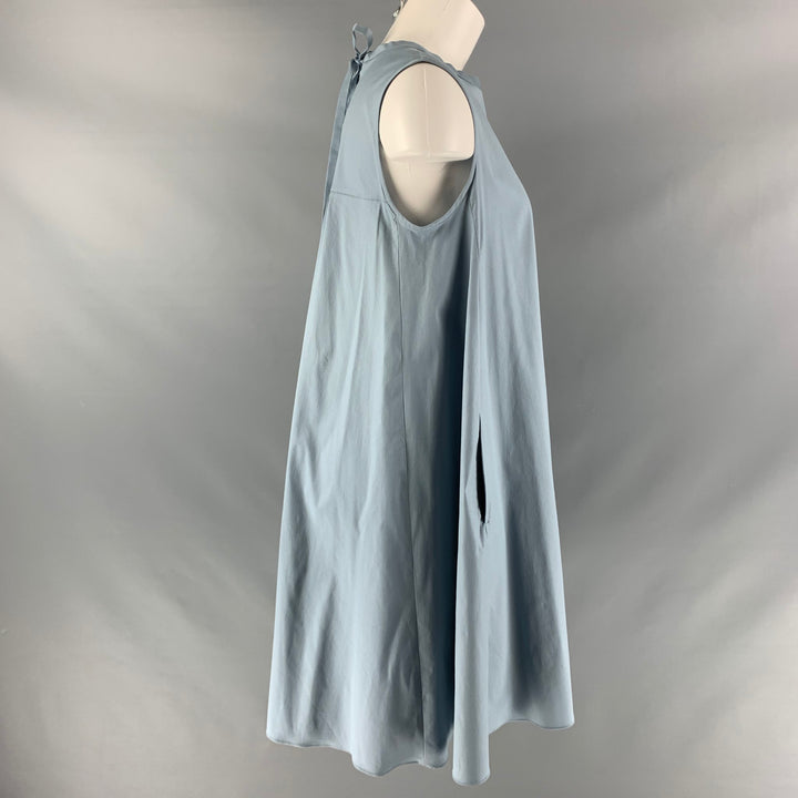 MAX MARA Size 6 Light Blue Cotton Blend Pleated A-Line Dress