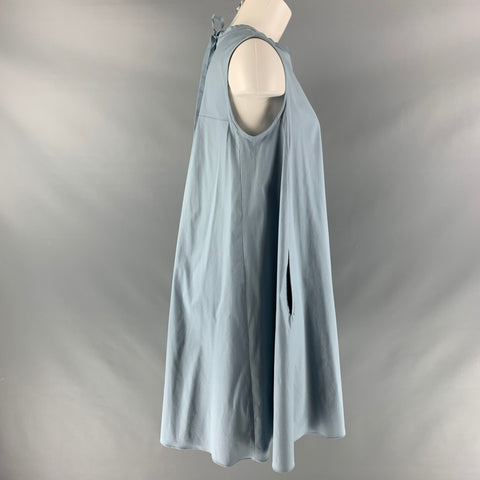 MAX MARA Size 6 Light Blue Cotton Blend Pleated A-Line Dress