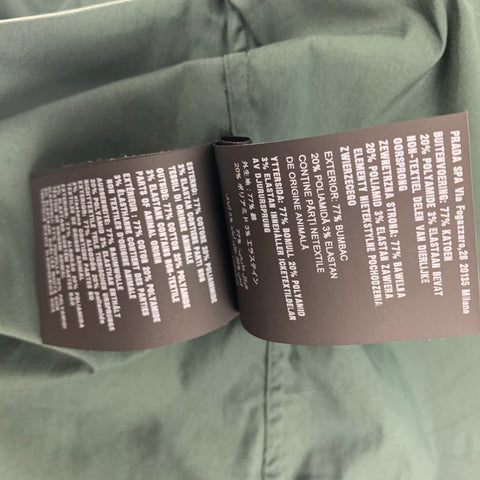 PRADA Size L Green Cotton Blend Button Up Long Sleeve Shirt