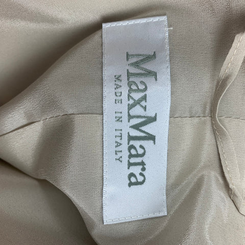 MAX MARA Size 12 Beige Virgin Wool Notch Lapel Jacket