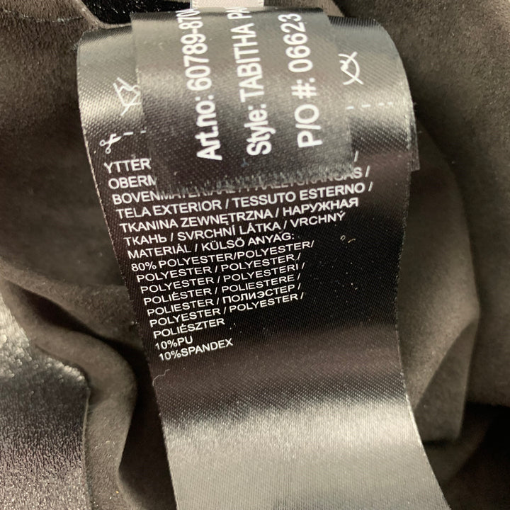 STAND STUDIO Size 0 Black Polyester Blend Faux Leather Leggings