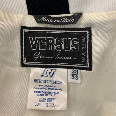 VERSUS by GIANNI VERSACE Size 42 Black White Checkered Cotton Vest