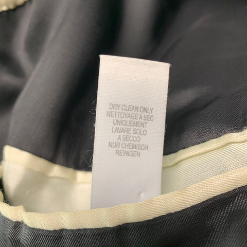 PAUL SMITH Size 46 Black Brown Embroidery Velvet Notch Lapel Sport Coat