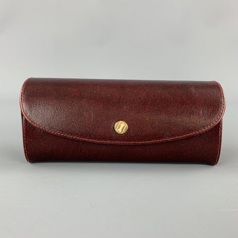 GOLDPFEIL Burgundy Leather SNap Closure Eyewear Case