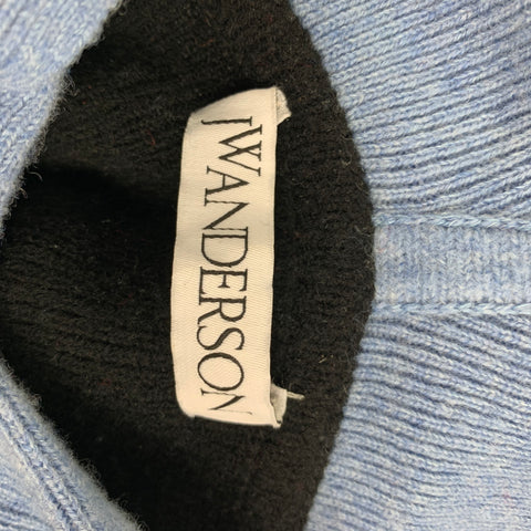 JWANDERSON Taille L Bleu Noir Rouge Rayure Pull à capuche en laine mérinos