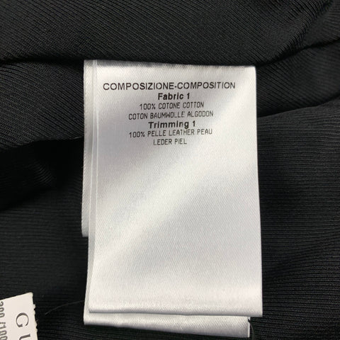 GUCCI Taille 6 Manteau à double boutonnage en coton abstrait noir blanc