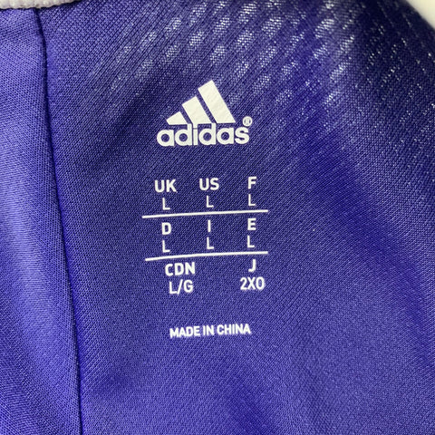 KOLOR x ADIDAS Size L Grey White Mesh Polyamide Crew-Neck T-shirt