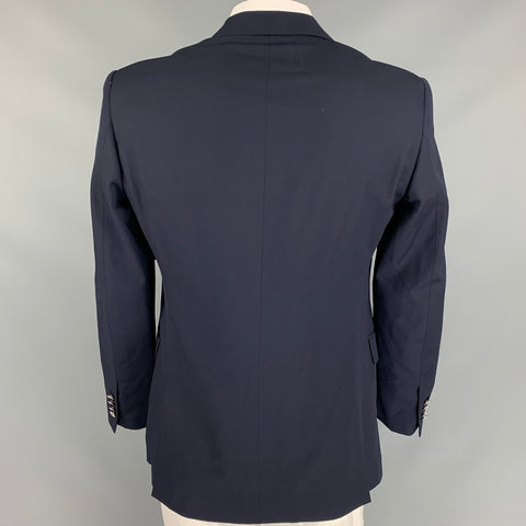 RALPH LAUREN Black Label Size 42 Regular Navy Wool Notch Lapel Sport Coat