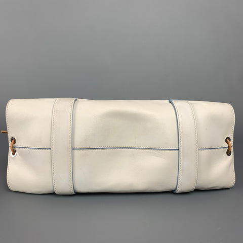TOD'S Bolso de mano con asa superior de piel color hueso