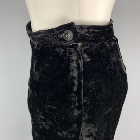 COMME des GARCONS Taille S Jupe Noir Polyester / Rayonne Ourlet Asymétrique Perles Noires