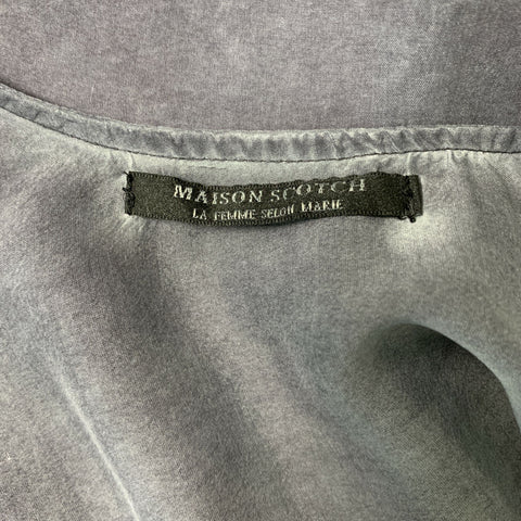MAISON SCOTCH Taille 2 T-shirt débardeur en soie lavée gris