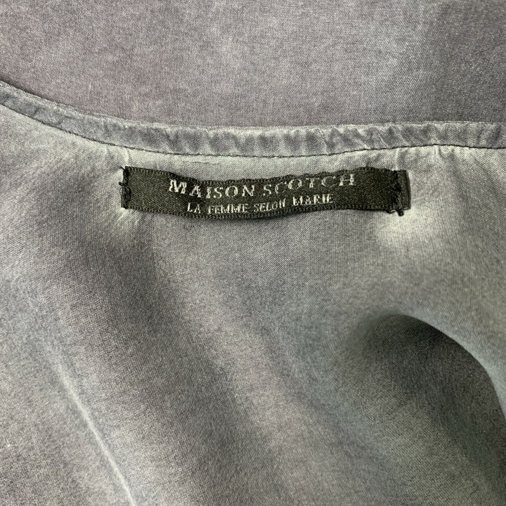 MAISON SCOTCH Size 2 Grey Silk Washed Tank T-Shirt