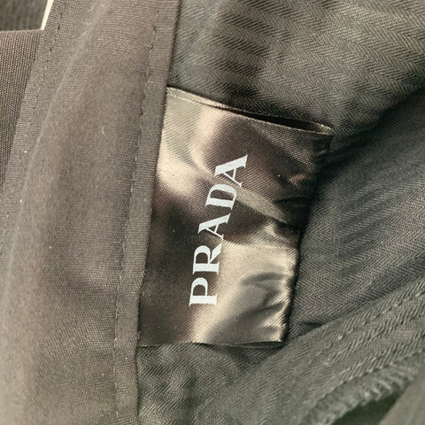 PRADA Size 34 Black Flat Front Casual Pants
