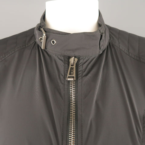 BELSTAFF M Black Lightweight Nylon Moto Biker Jacket