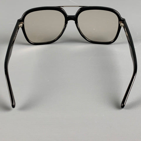 SAINT LAURENT Black Clear Acetate Sunglasses