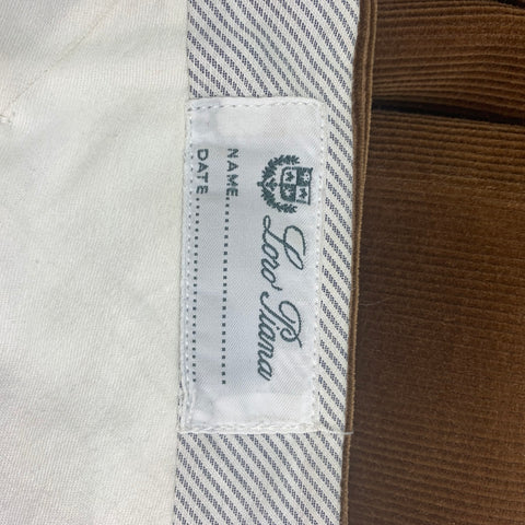 LORO PIANA Size 32 Brown Corduroy Zip Fly Casual Pants