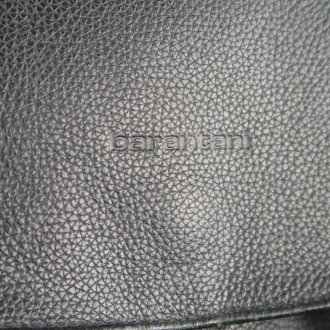 BARANTANI Black Leather Backpack