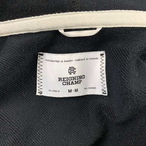 REIGNING CHAMP Size M Navy Cotton Hooded Sweatshirt