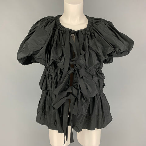 DRIES VAN NOTAN SS 20 Talla XS Chaqueta de tafetán de poliéster negra