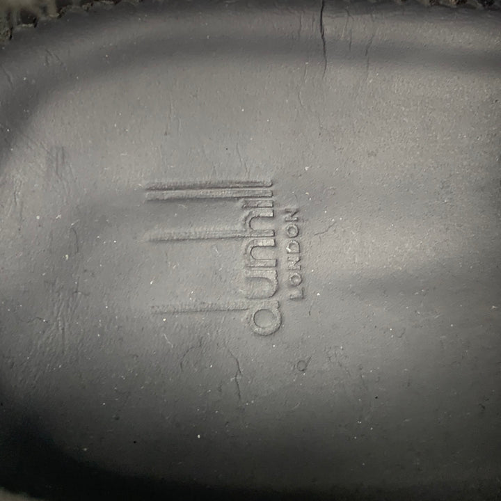 DUNHILL Size 12 Black Leather Lace Up Shoes