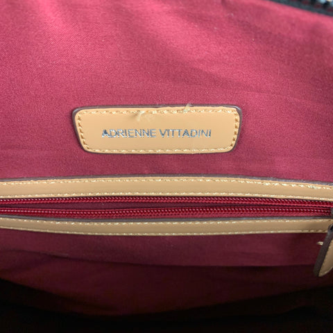 ADRIENNE VITTADINI Blue Canvas Duffle Bag