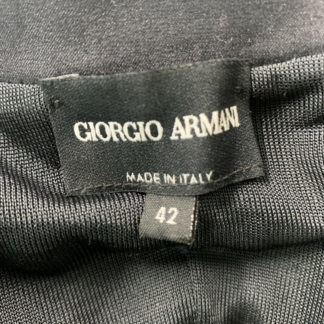 GIORGIO ARMANI Size 6 Slate & Orange Viscose Rhinestones  Blazer