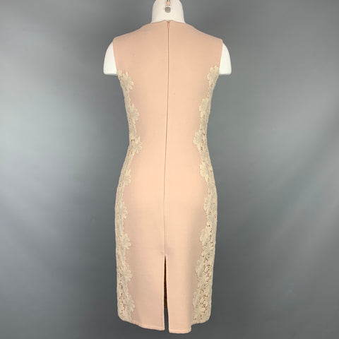 LUISA BECCARIA Taille 4 Blush Off White Robe tricotée en coton/laine