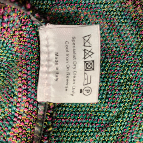 MARY KATRANTZOU Size S Black Multicolour Viscose Elastine Jacquard Pullover