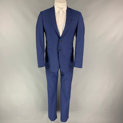 PAUL SMITH The Byard Size 36 Regular Blue Wool / Mohair Notch Lapel Suit