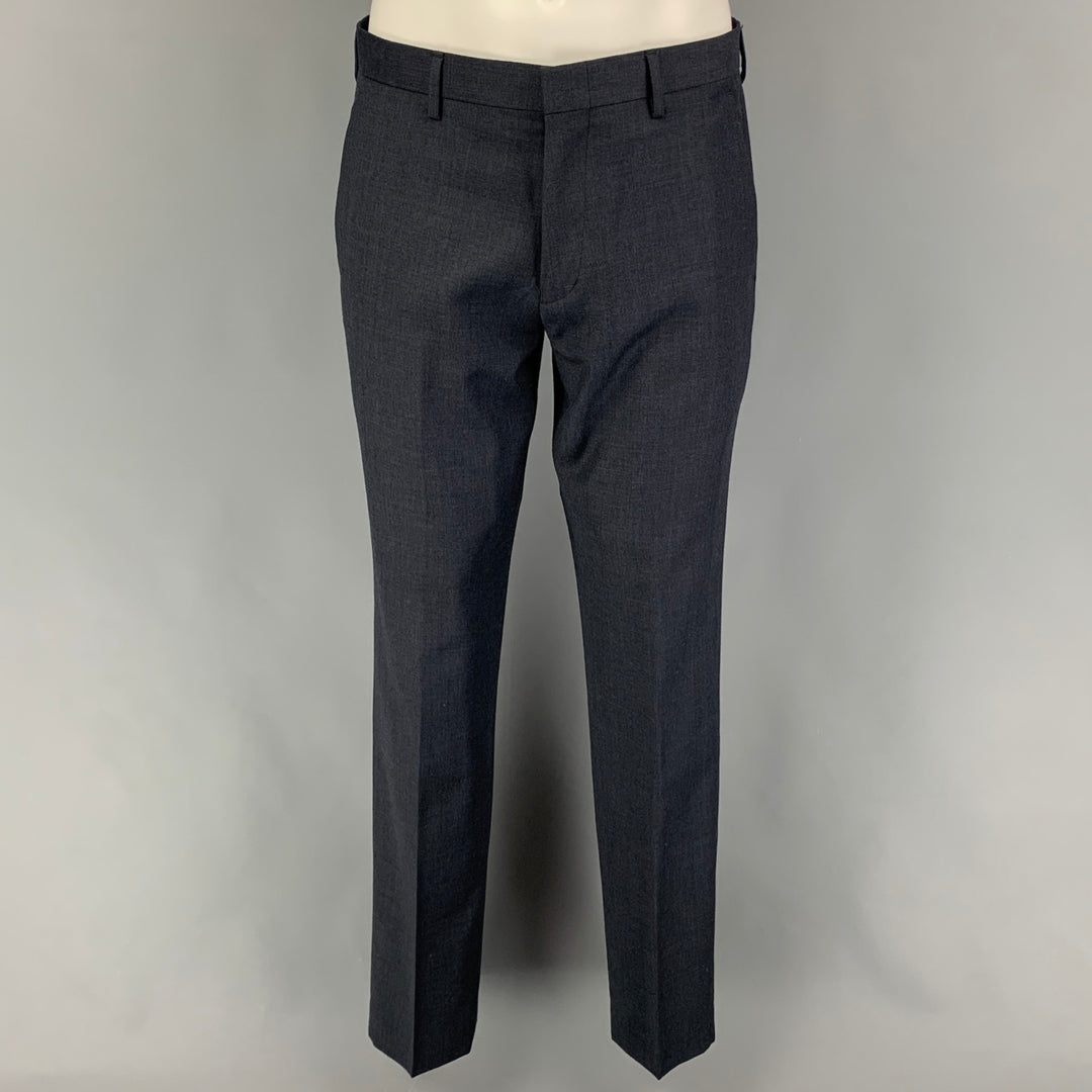 J CREW Size 38 Charcoal Wool Notch Lapel Suit