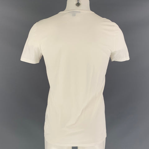 BURBERRY PRORSUM Spring 2015 Size XS Red & White Graphic Cotton T-shirt