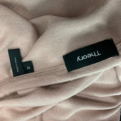 THEORY Size M Pink Modal Blend Jersey T-shirt
