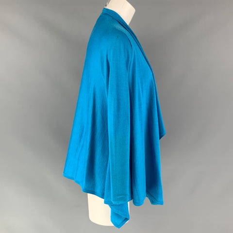 BLACK LABEL RALPH LAUREN Cárdigan de punto de seda y cachemira azul talla S