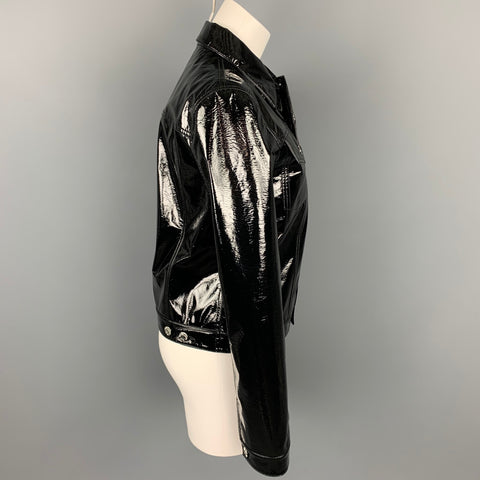 HELMUT LANG Taille M Veste camionneur en mélange de polyester noir