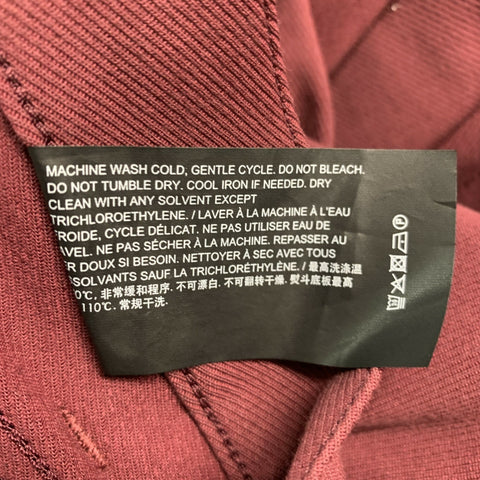THEORY Size 40 Burgundy Twill Flat Front Casual Pants