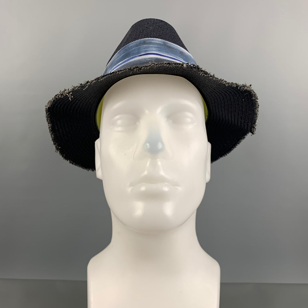 FILUHATS Size M Navy Woven Straw Hats