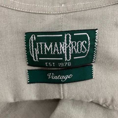 GITMAN BROS Size S Green Sage Cotton Oxford Long Sleeve Shirt
