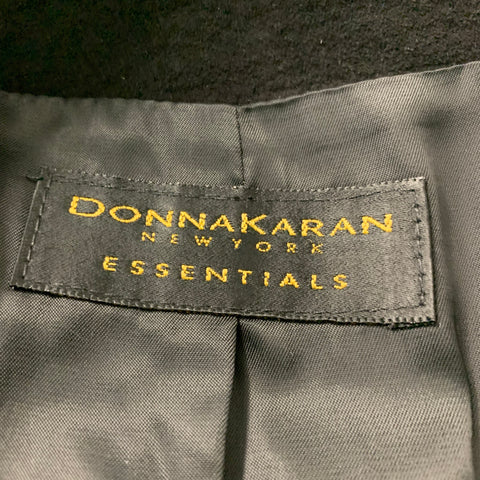 DONNA KARAN Size S Black Zip Up Vest