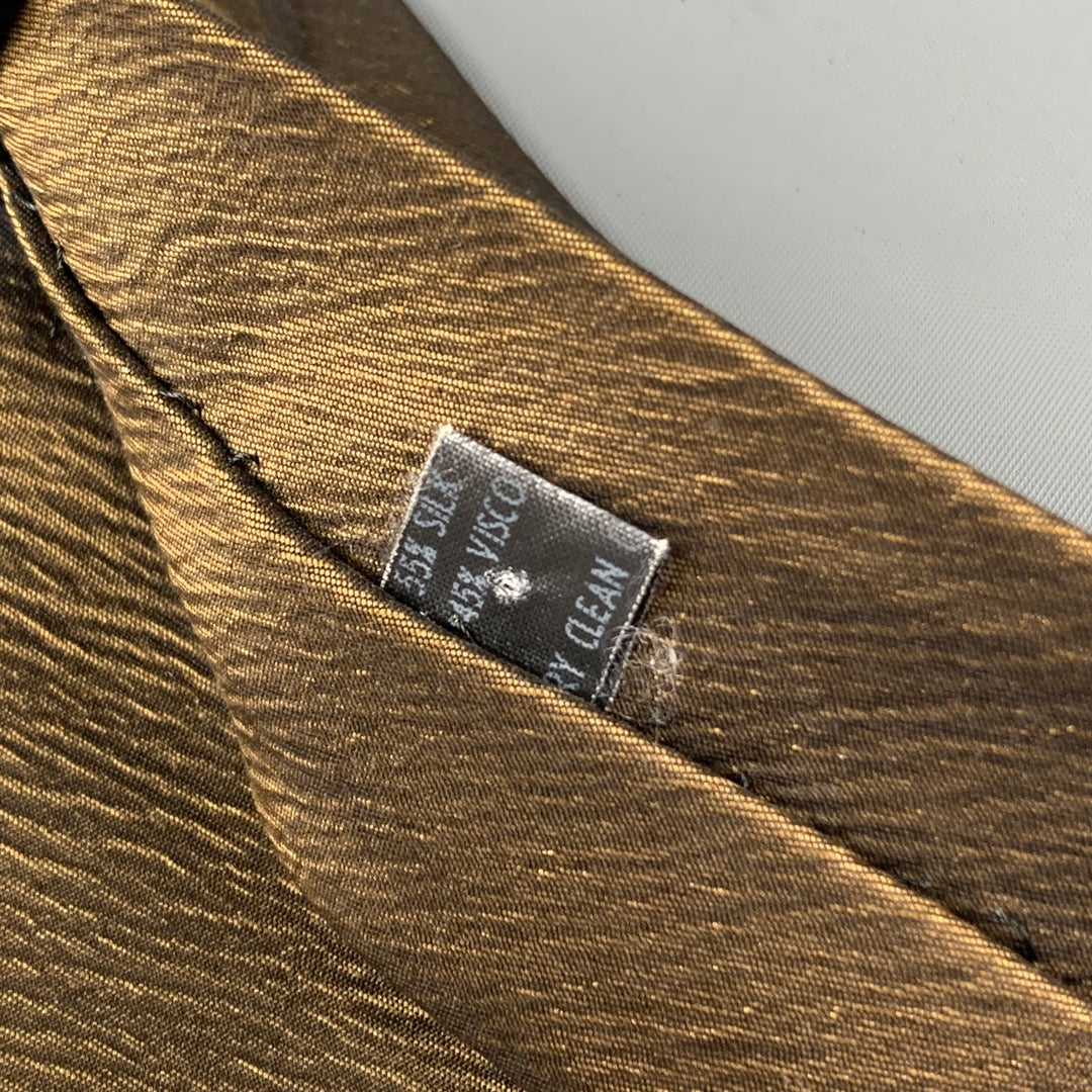 JIL SANDER Brown Textured Silk Viscose Tie