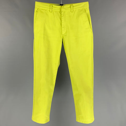 SUPREME Size 30 Green Polyester / Cotton Zip Fly Casual Pants