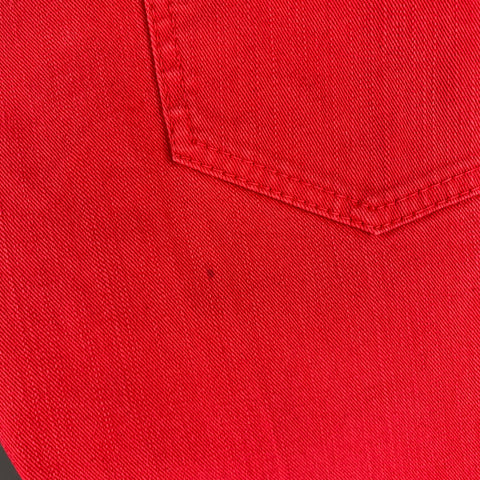 DSQUARED2 Size 32 Red Cotton Elastane Button Fly Jeans