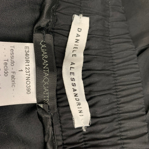 DANIELE ALESSANDRINI Size S Black Cotton Elastic Waistband Shorts