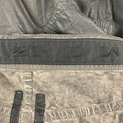 RICK OWENS DRKSHDW Size 36 Charcoal Coated Cotton Button Fly Casual Pants