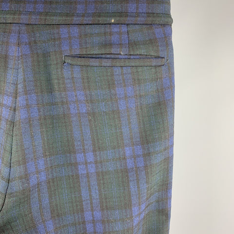 PAUL SMITH Size 30 Blackwatch Plaid Wool Drawstring Dress Pants