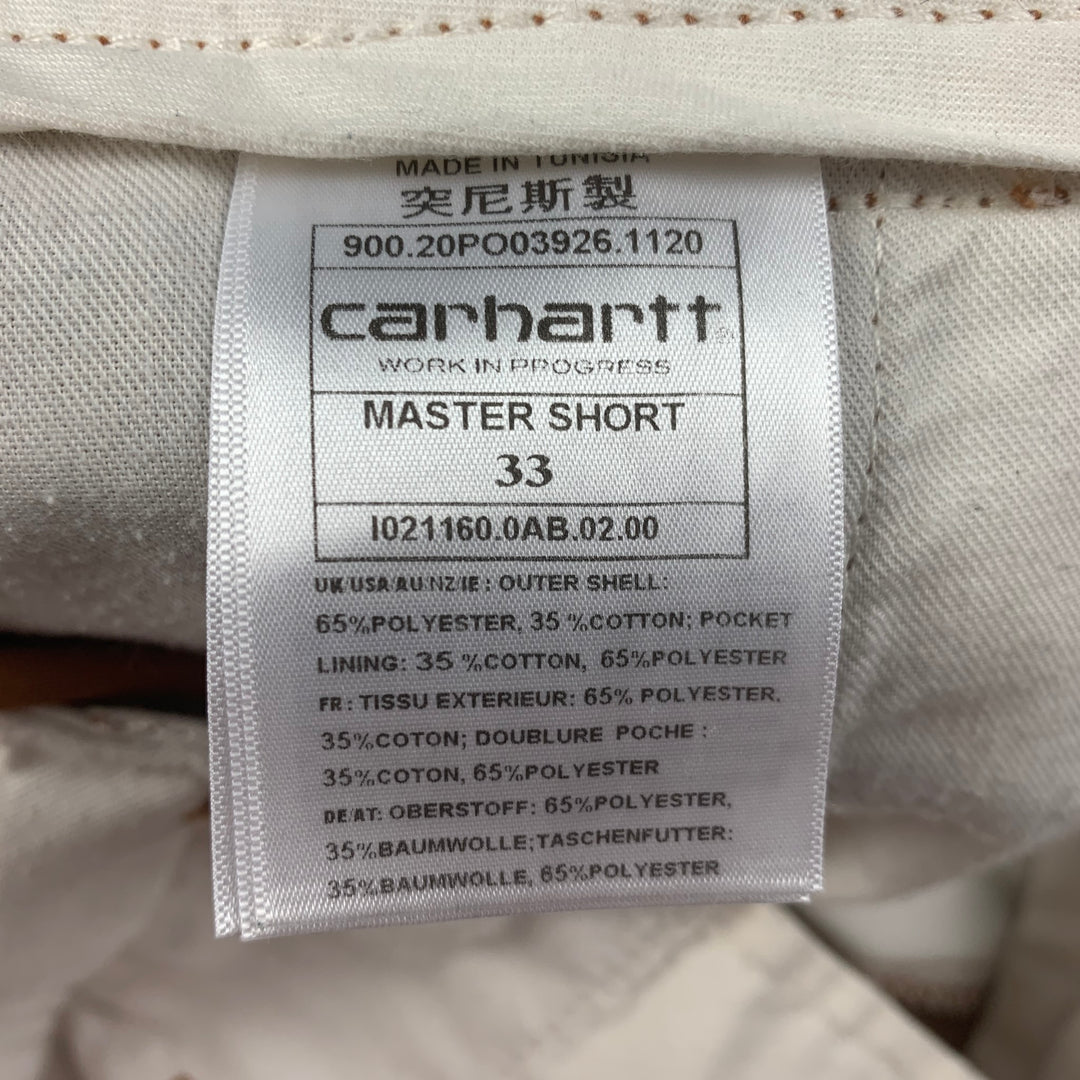 CARTHARTT Size 33 Tan Custom Painted Cotton Polyester Master Shorts