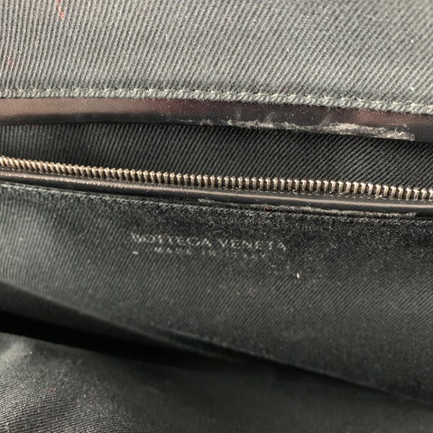 BOTTEGA VENETA Black Intrecciato Leather Shoulder Bag