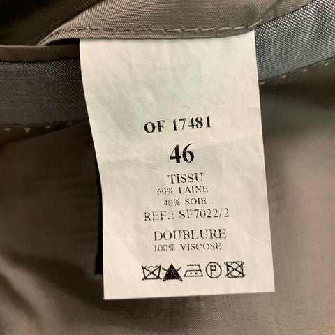 SPONTINI Size 36 Grey Shimmery Wool  Silk Single Breasted 28 30 Suit